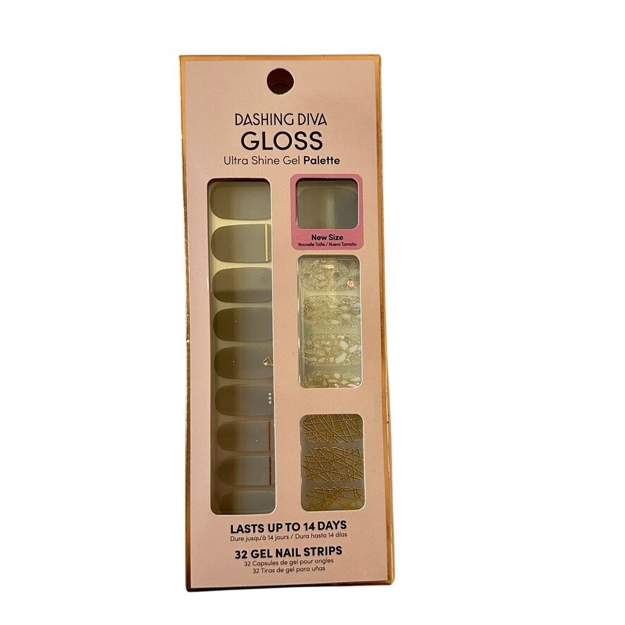 Dashing Diva Gloss Ultra Shine Gel Palette All Lined Up 32 Gel Nail Strips NEW