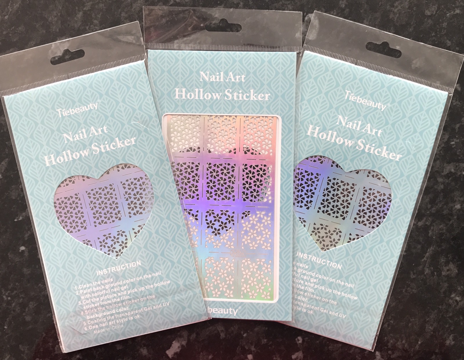 12 Tips/Sheet Vinyl Nail Art Hollow Sticker Stencil JV214