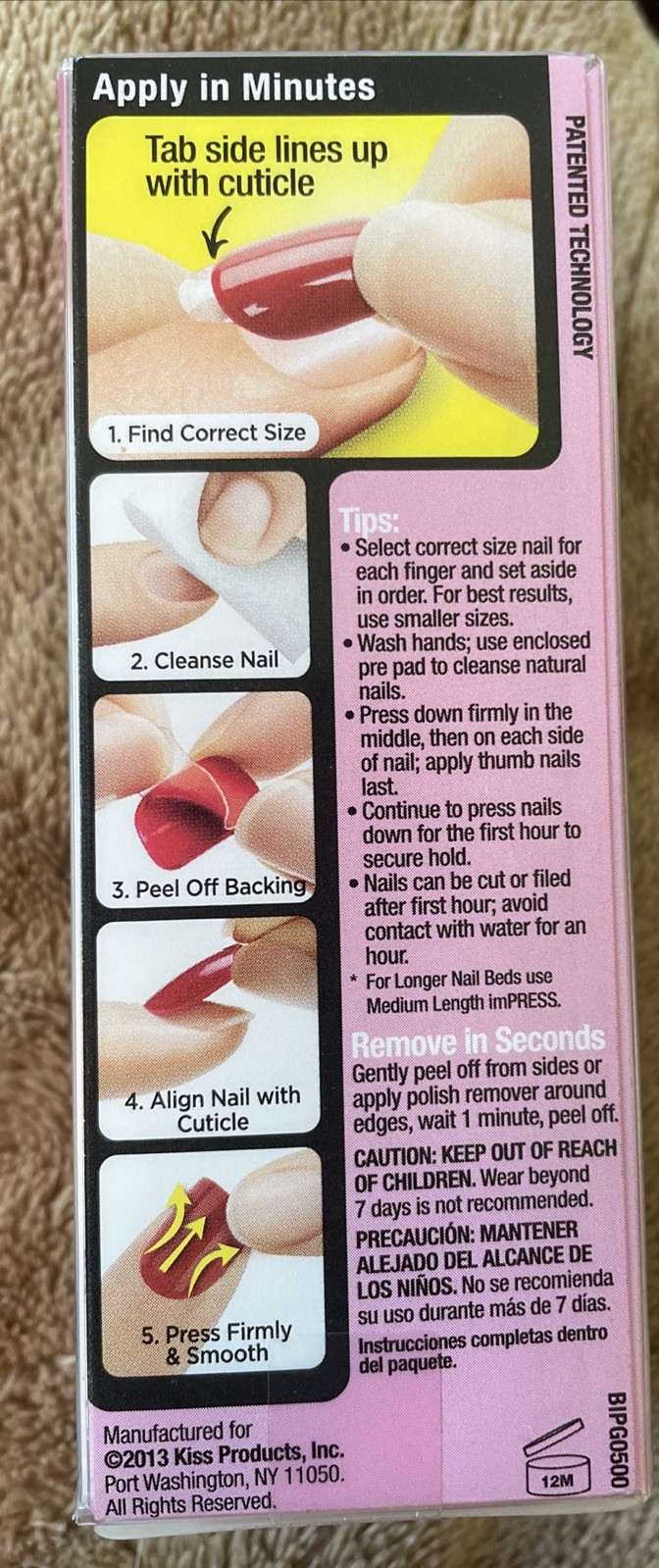 Broadway Nails imPRESS Press On Manicure Short length 24 pc Gel See – LIGHTEN UP