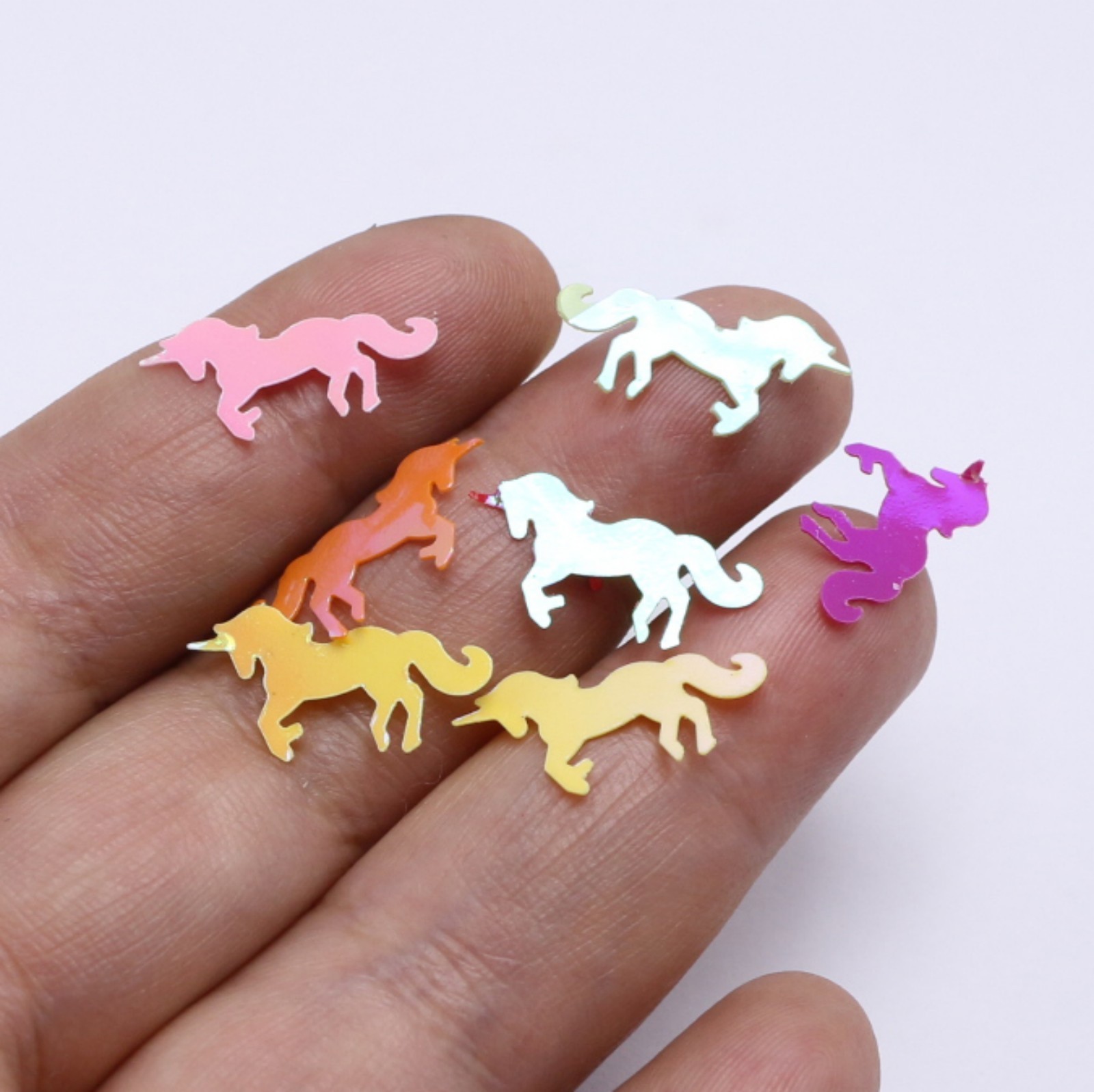 50 Gram Mixed Color Unicorn 20X10mm Sequins Loose Tiny Nail Art Tips Craft