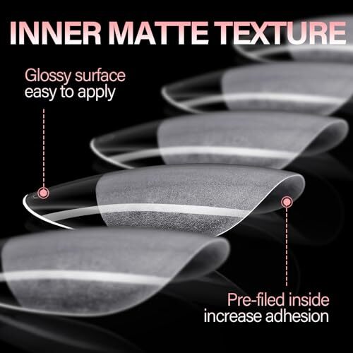 Nail Tips Soft Gel Full Cover Clear Gelly Nail Tips Half Matte Short Oval