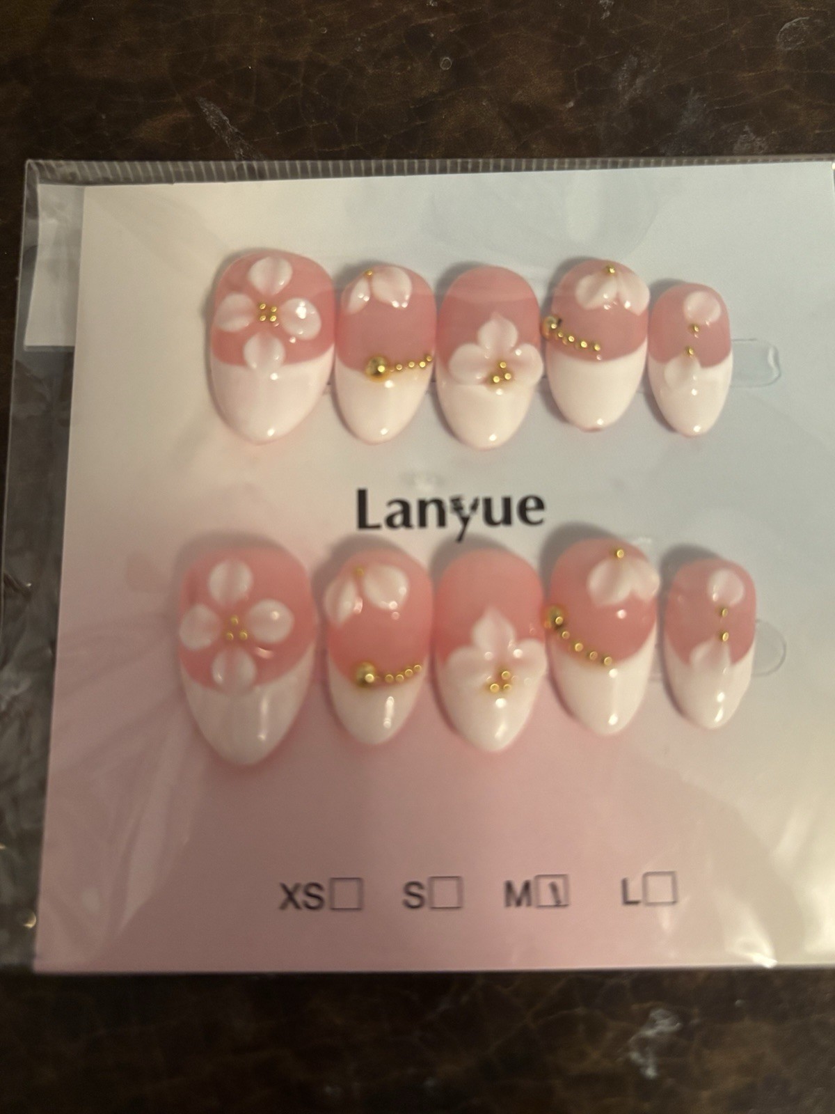 Short Homemade Almond Shaped Size Medium Press On Nails Assorted Lot
