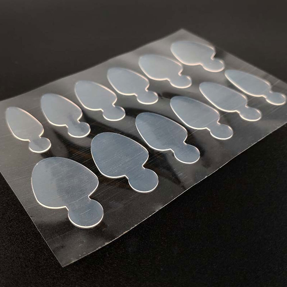 12pc Reusable Soft Silicone Pad Stencil French Form Sticker for Nail Gel Dual