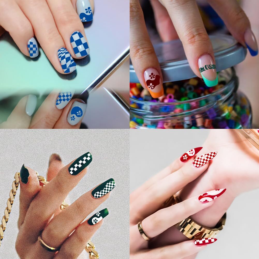 Nail Stamping Template Kit Fingernails Stencil Stamper Scraper Manicure Tool