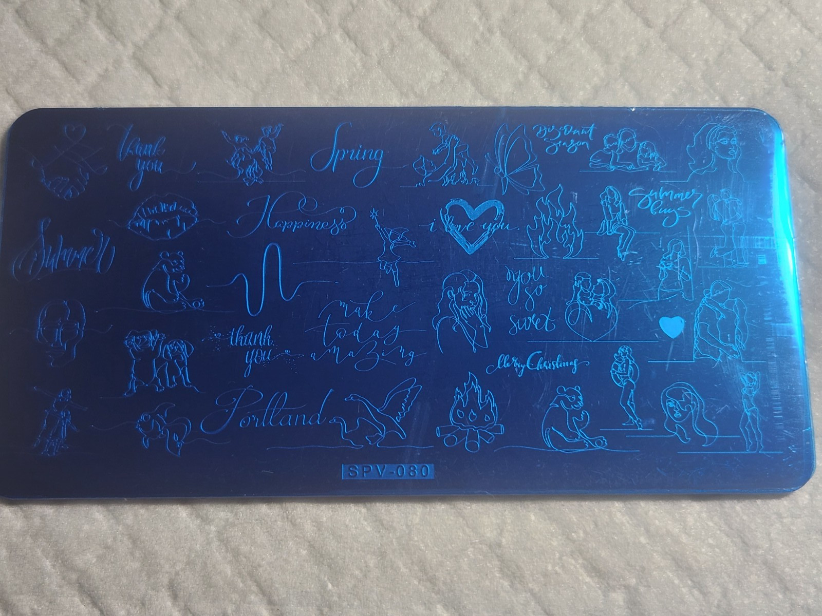 Nail Stamping Plate – Z-Joy SPV-080 – Seasons, Line Art – new