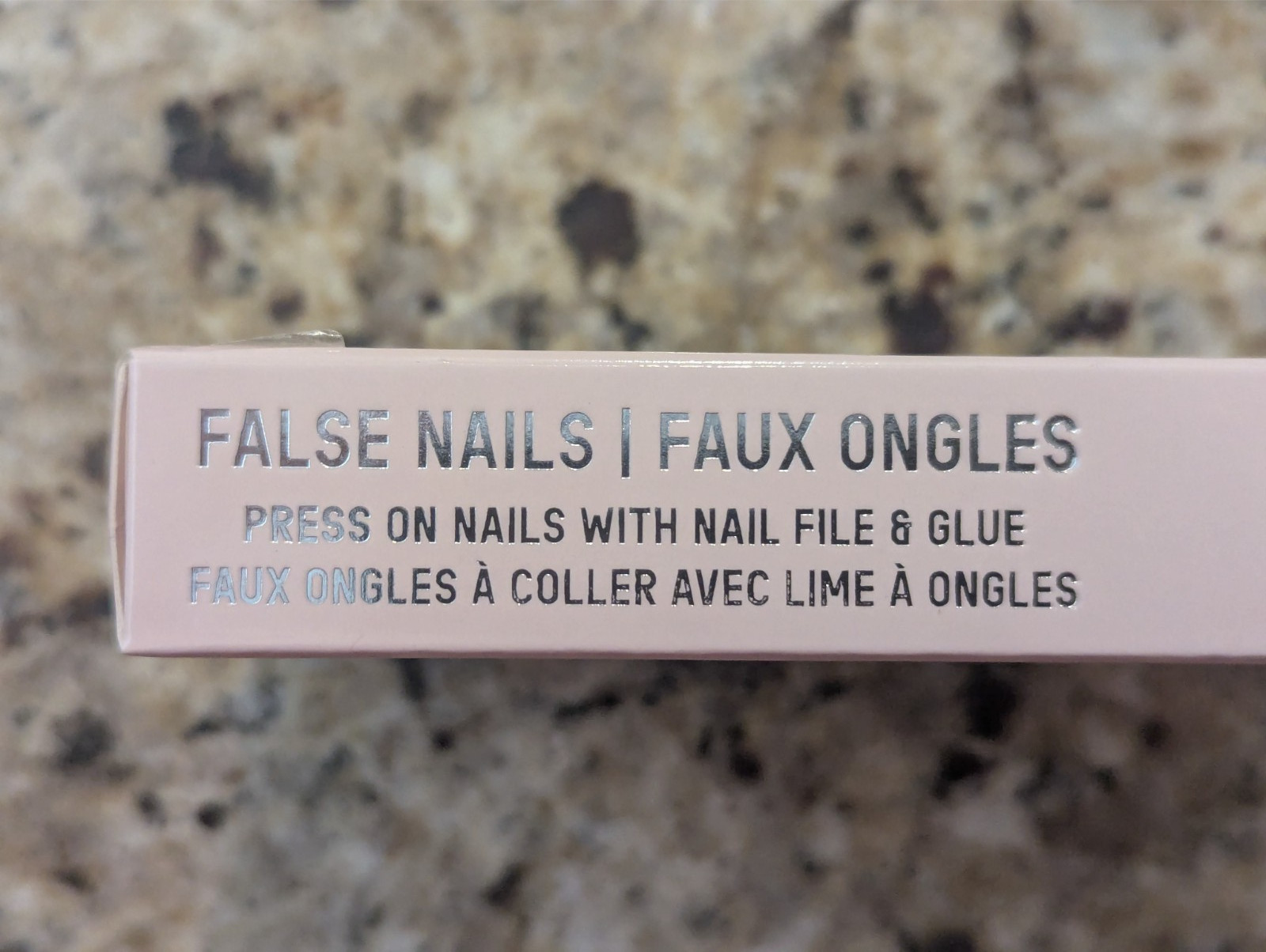 LA Express Beauty False Press On Nails File & Glue Almond 24 ct Pink Black Bows