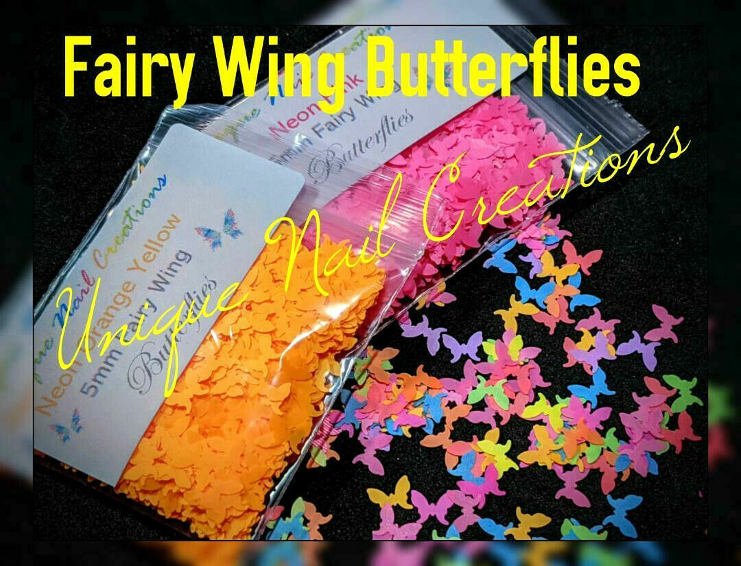 FAIRY WINGED BUTTERFLIES Glitter⭐U Choose~Nail Art•Acrylic•Gel•Body Art•Face
