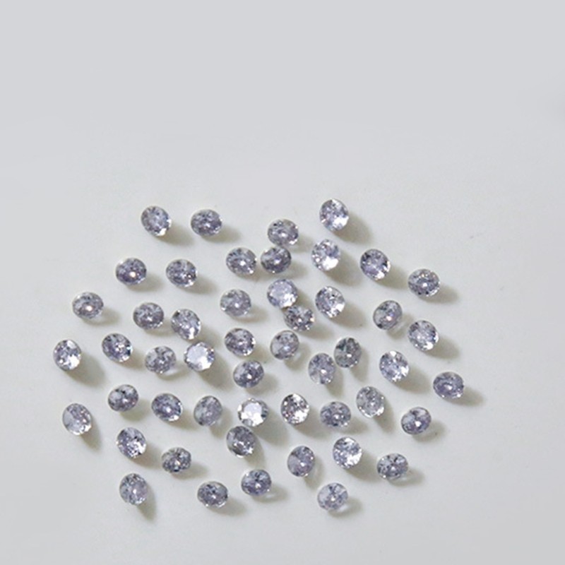 50Pcs Nail Charm Decals Round Crystal Nail Stickers Nail Art Rhinestones Charms