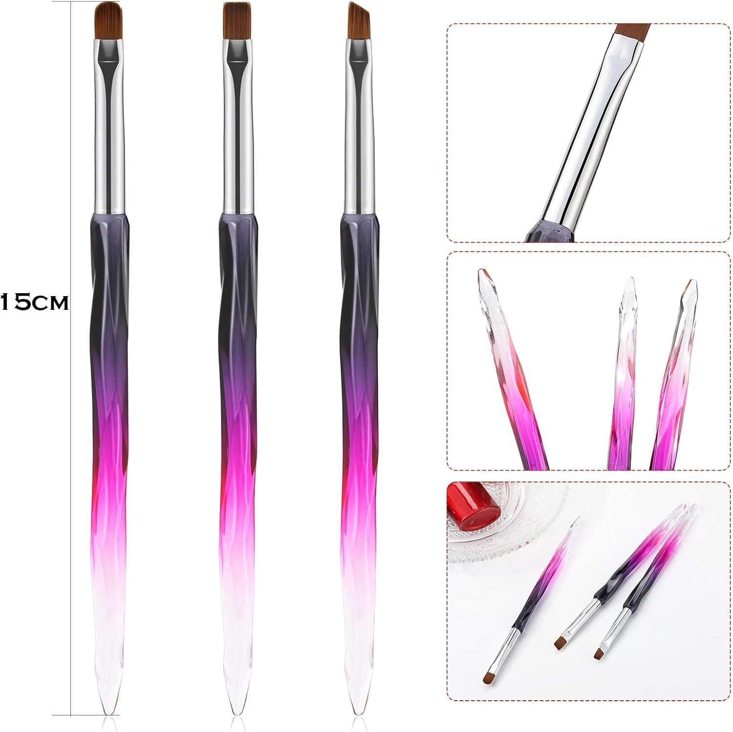 Nail Art Clean Up Brushes, Nail Brush For Cleaning Polish Mistakes on the