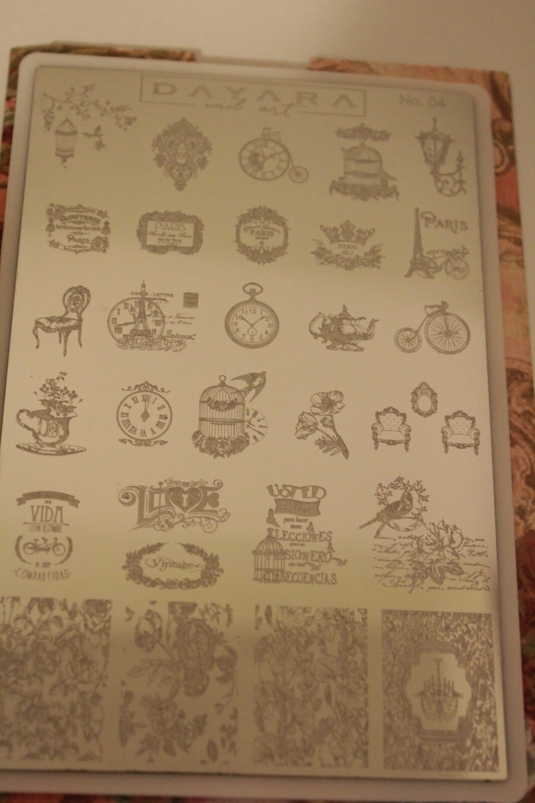 28 Vintage Designs DAYARA Nail Art Stamping Plate – Retro Stamp Tool for Nails