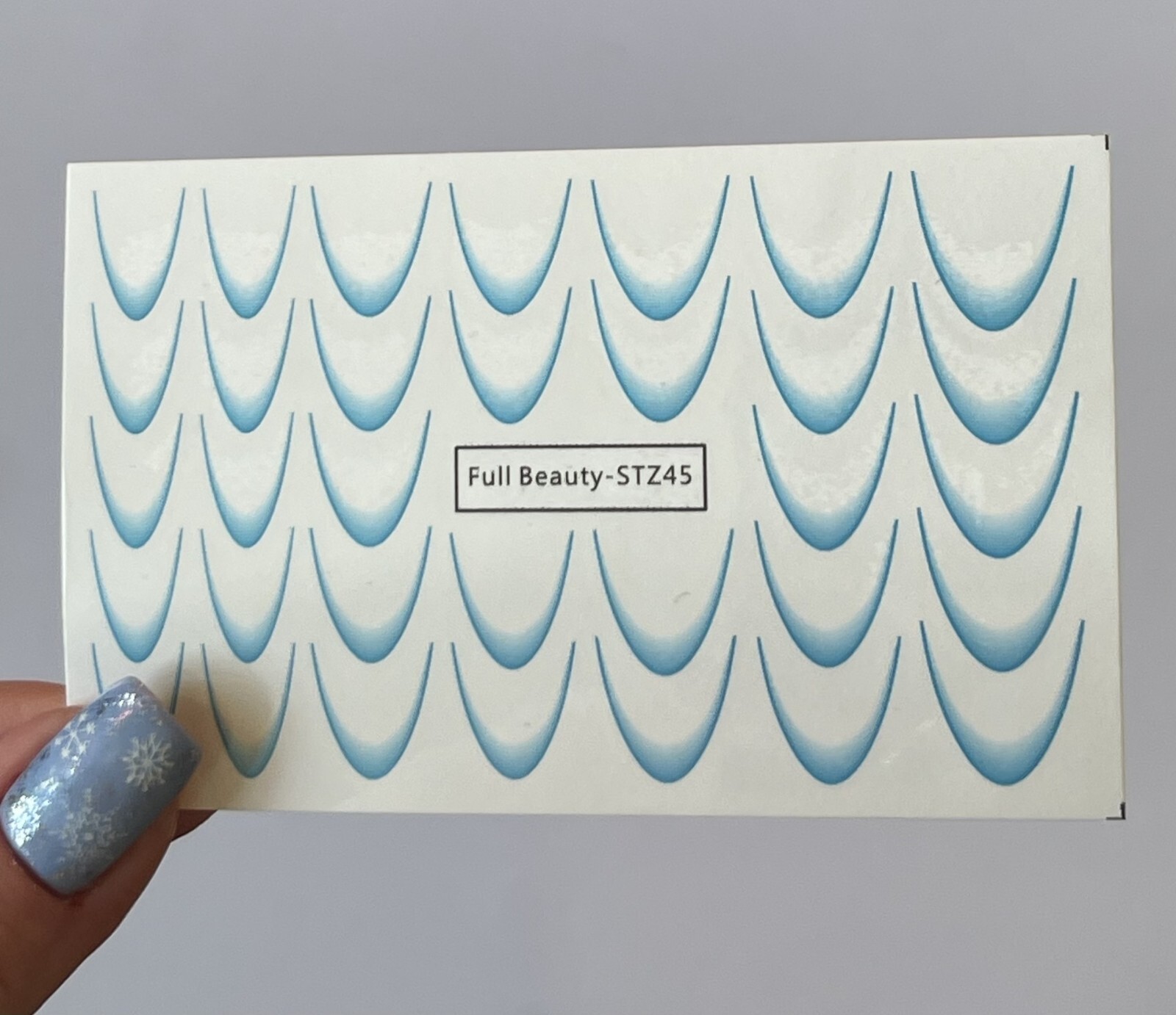 French Line Nail Art Water Decals Stickers Ombre Pink Black Blue Green Purple
