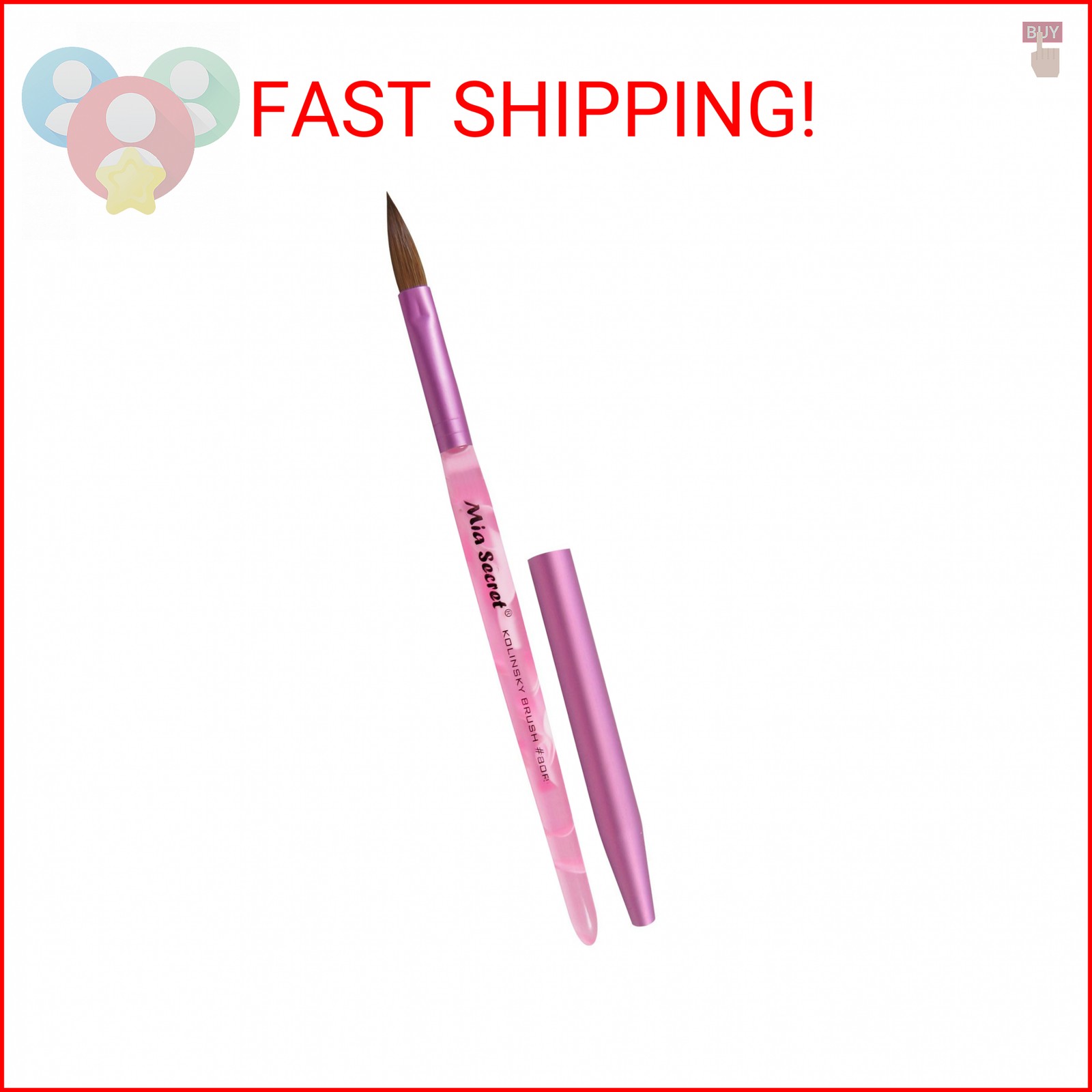Mia Secret Oval Kolinsky Nail Brush Size #8