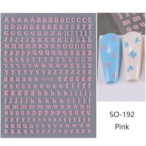 6 Sheets Letter Nail Art Stickers Decals Zodiac Stickers for Nail Art 3D Self
