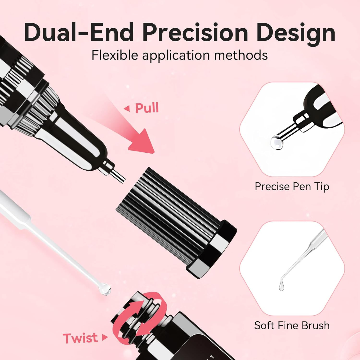 Nail Rhinestone Glue Set – Gel Nail Glue for Rhinestones, 3D Art Design Super St