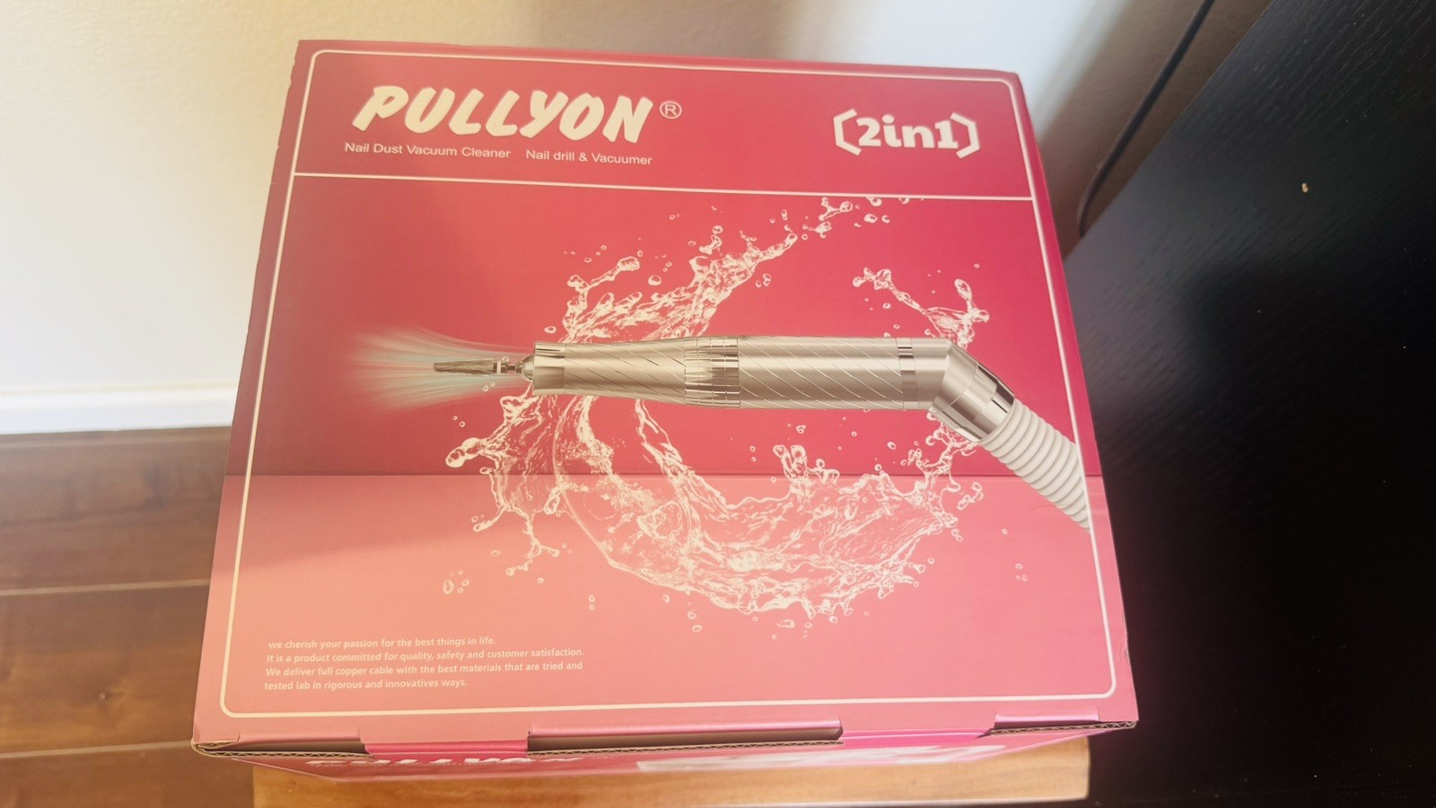 PULLYON 2-in-1 Turbine Brushless Nail Dust Collector Builtin Bucket Luxury Salon