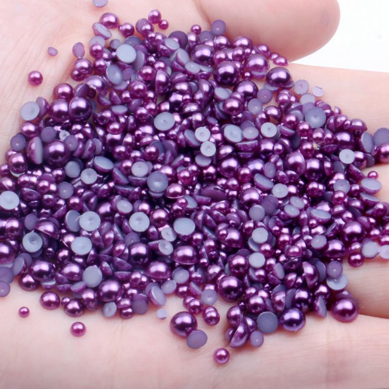 10,000 pcs Acrylic Tiny Half Pearl Flatback Round Bead 1.5mm -4mm Nail Art Tips