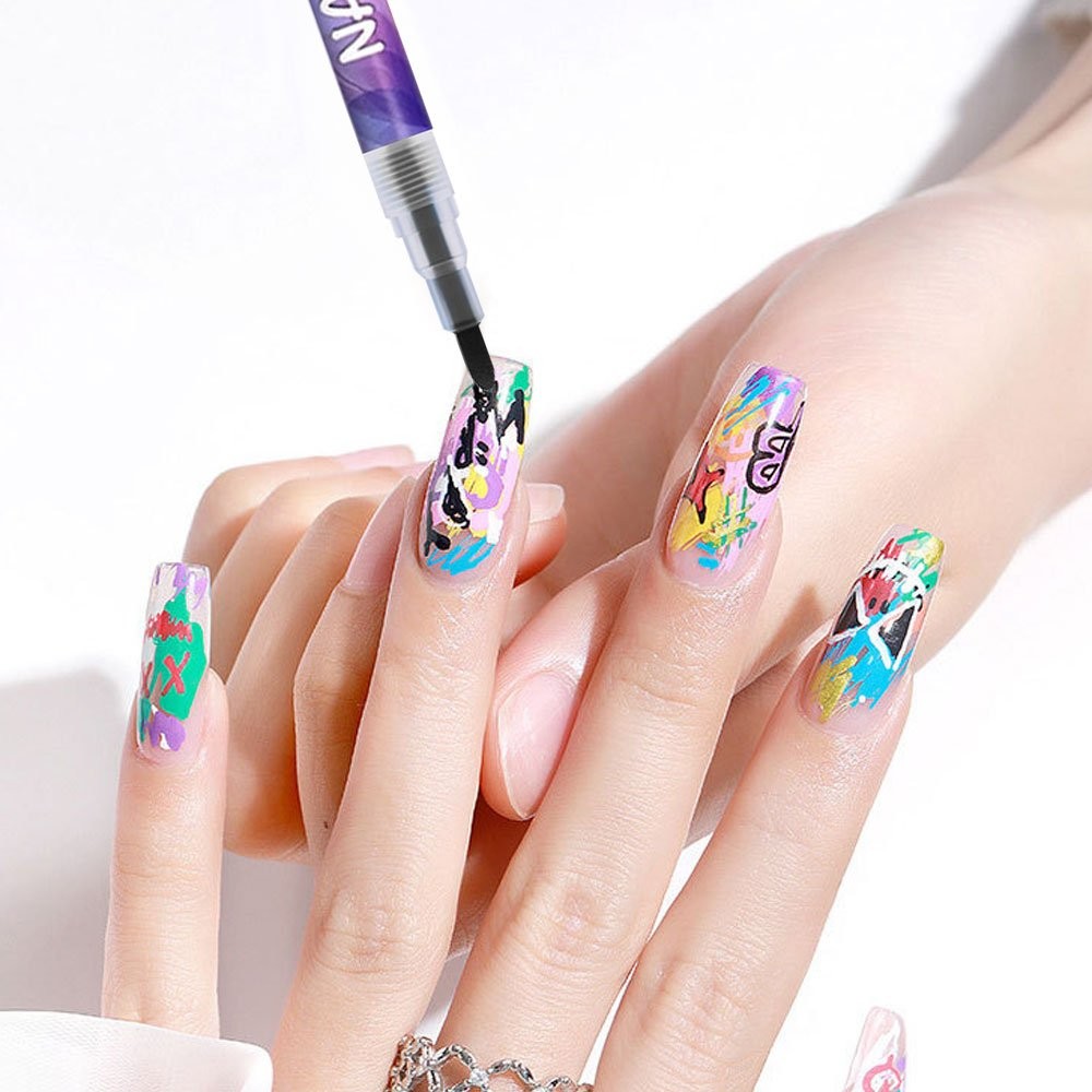 Nail Graffiti Pen for 3D Nail Art DIY Painting Nail Polish Pen Drawing Line ToJQ