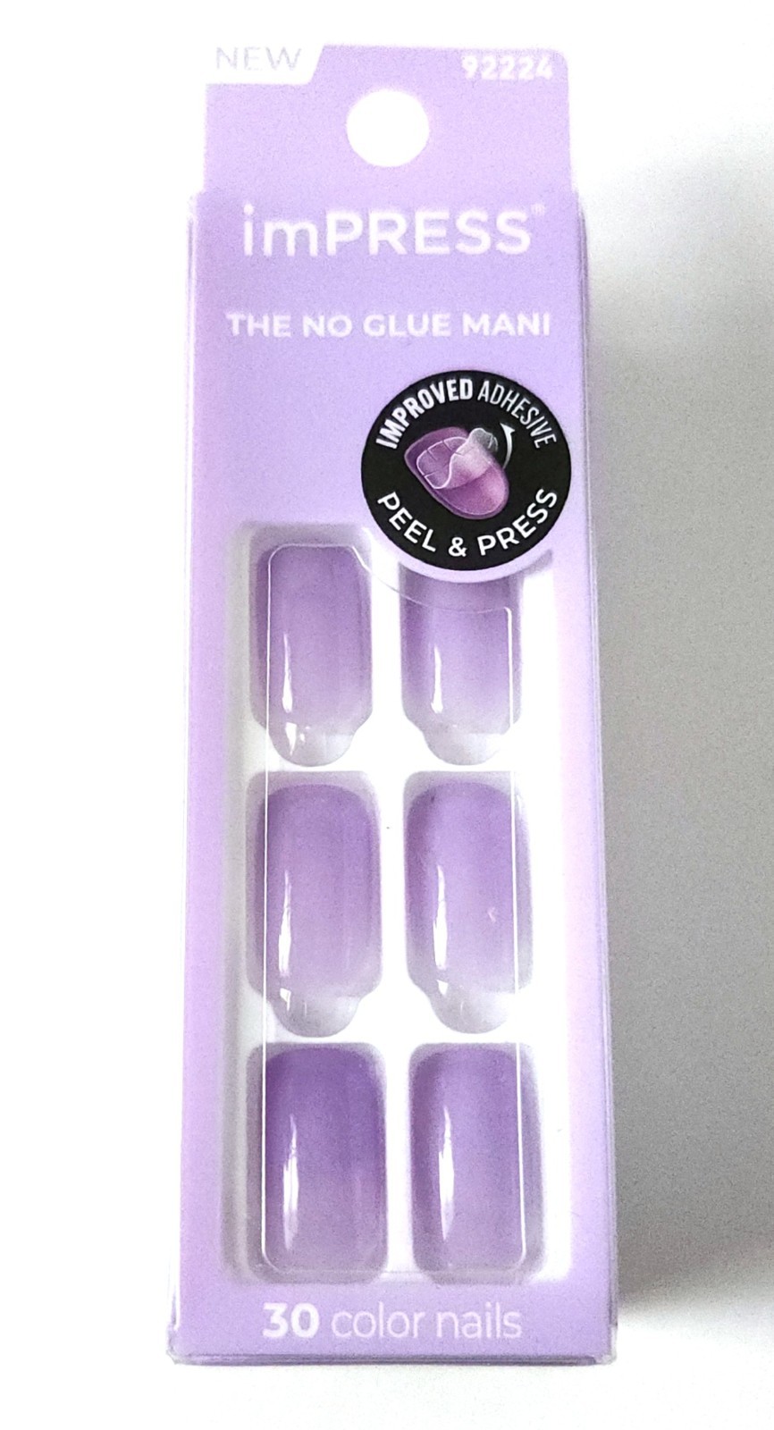 imPRESS Press-On Nails Purple Ombre Squoval Medium Length No Glue 30ct KISS