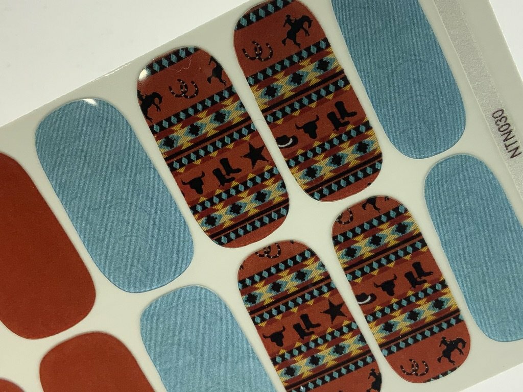 NAIL POLISH WRAPS – HIGH QUALITY NAIL WRAPS – CUSTOM WESTERN DESIGN