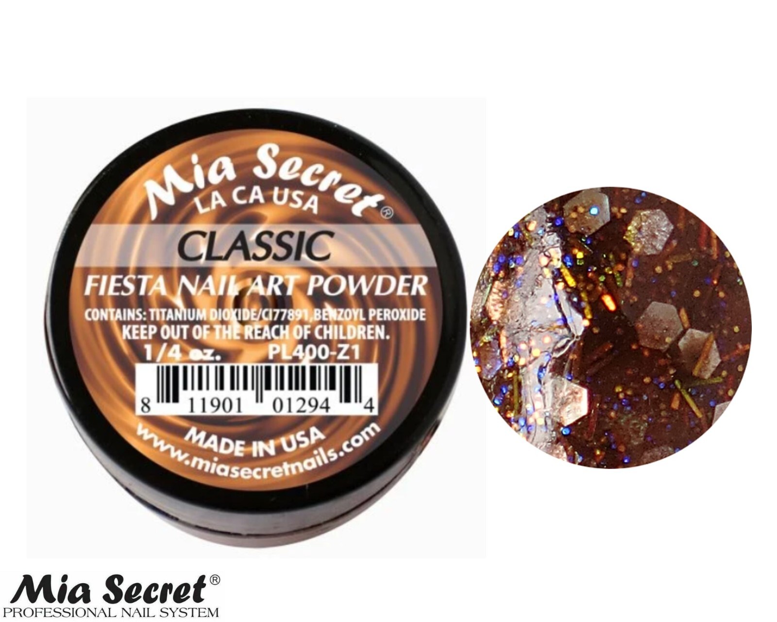 Mia Secret Nail Art Powder Fiesta Collection (CLASSIC) 1/4oz