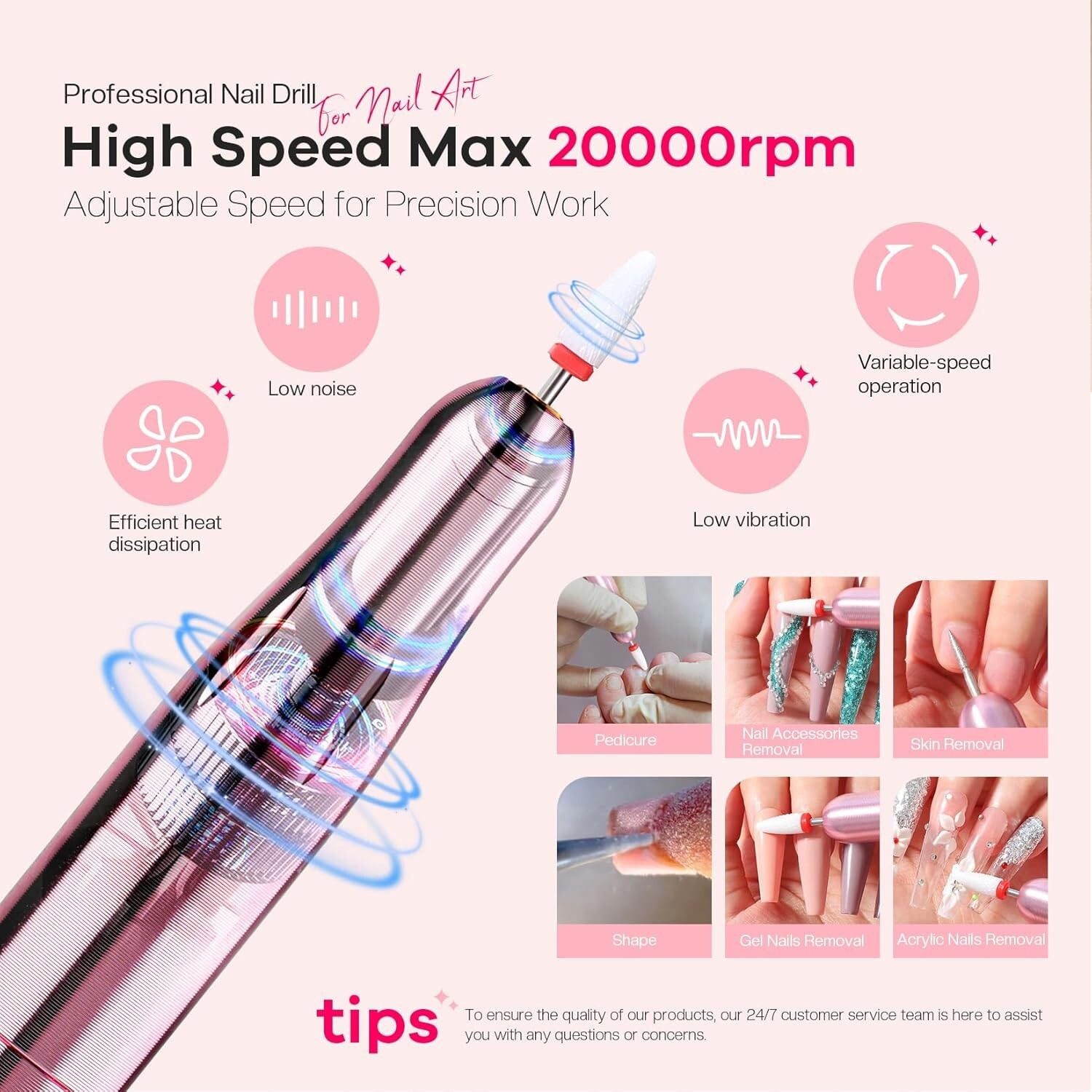 Acrylic Nail Kit for Effortless Manicures: Includes Drill & Brushes