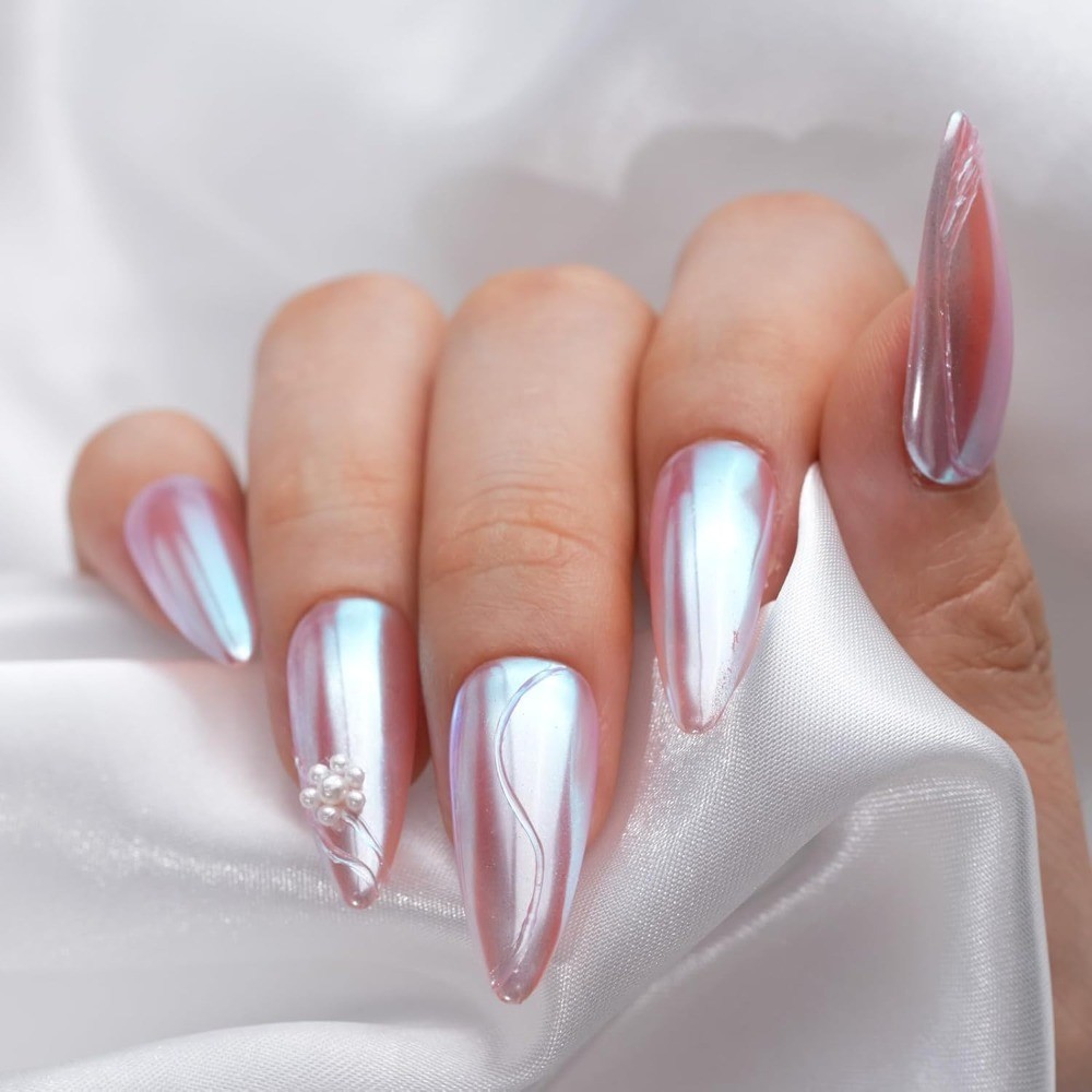 Unicorn Mermaid Chrome Nail Powder Aurora Iridescent Nail Art Glitter for DIY