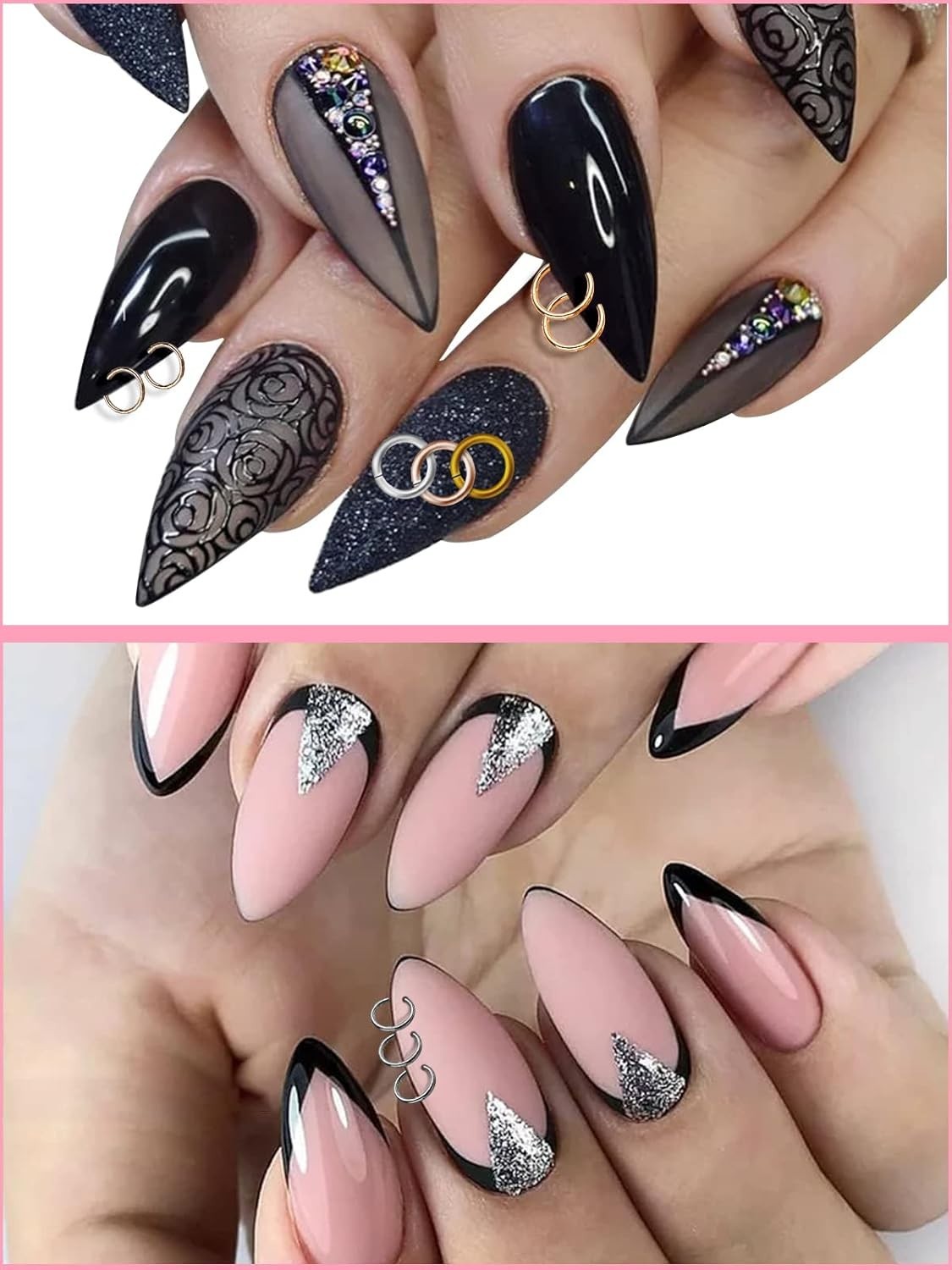 Nail Art Jewelry Making Set 1014 Pcs with Jump Rings, Pliers, Tweezers & Opener
