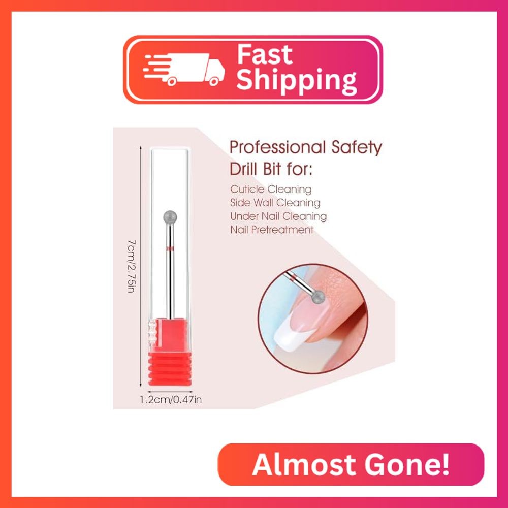 WLLHYF Nail Drill Bits, Ball Shape Nail Cleaner Professional Stainless steel Cut