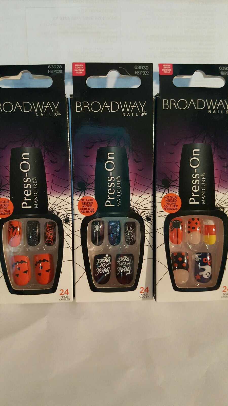 3 Broadway Nails By Kiss Halloween Press On Manicure 63928 Haunting & more LOT