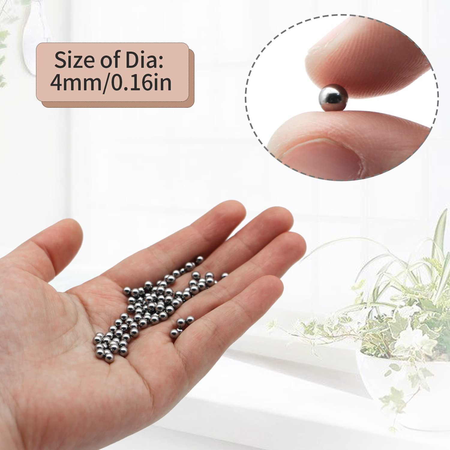 200PCS Paint Mixing Balls, Nail Polish Mixing Balls, 316 Stainless Steel Bearing