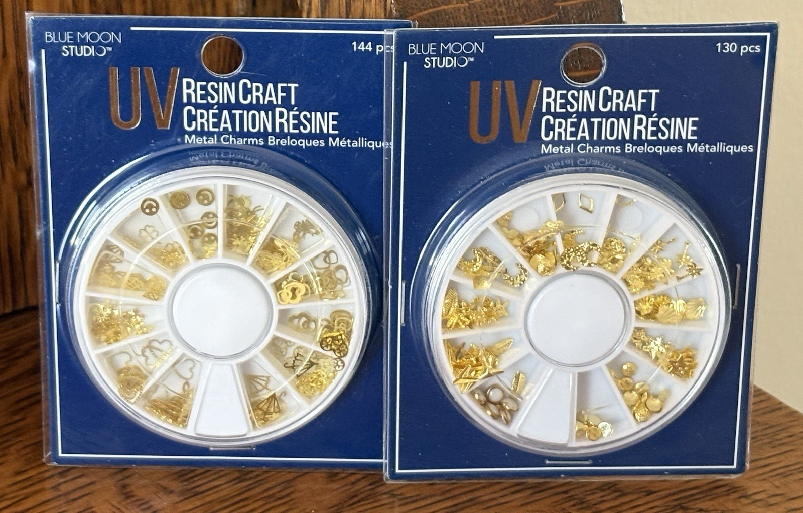 Resin Craft Metal Charms for Nail Art by Blue Moon Studio 2 Packs w/ 144 Ea NEW