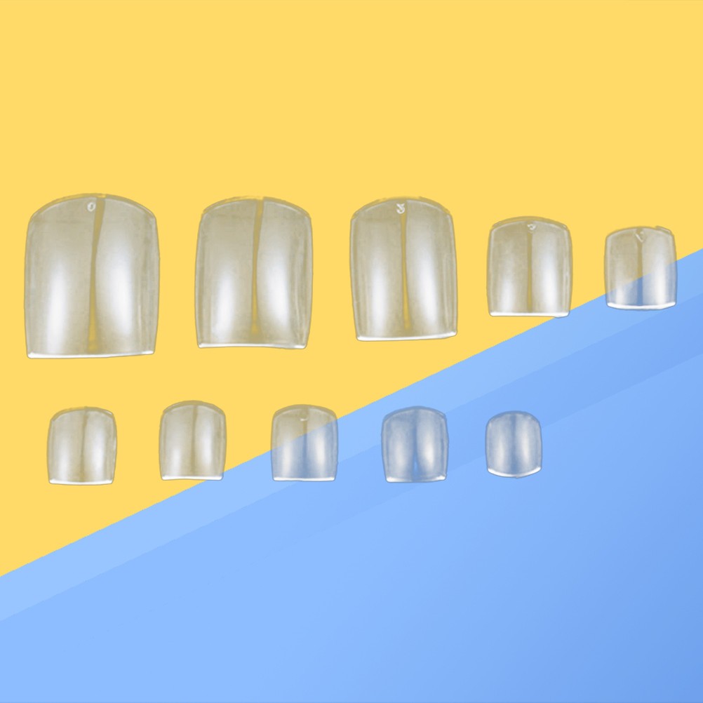 100Pcs Reusable Transparent Toenail Stickers for DIY Nail Art