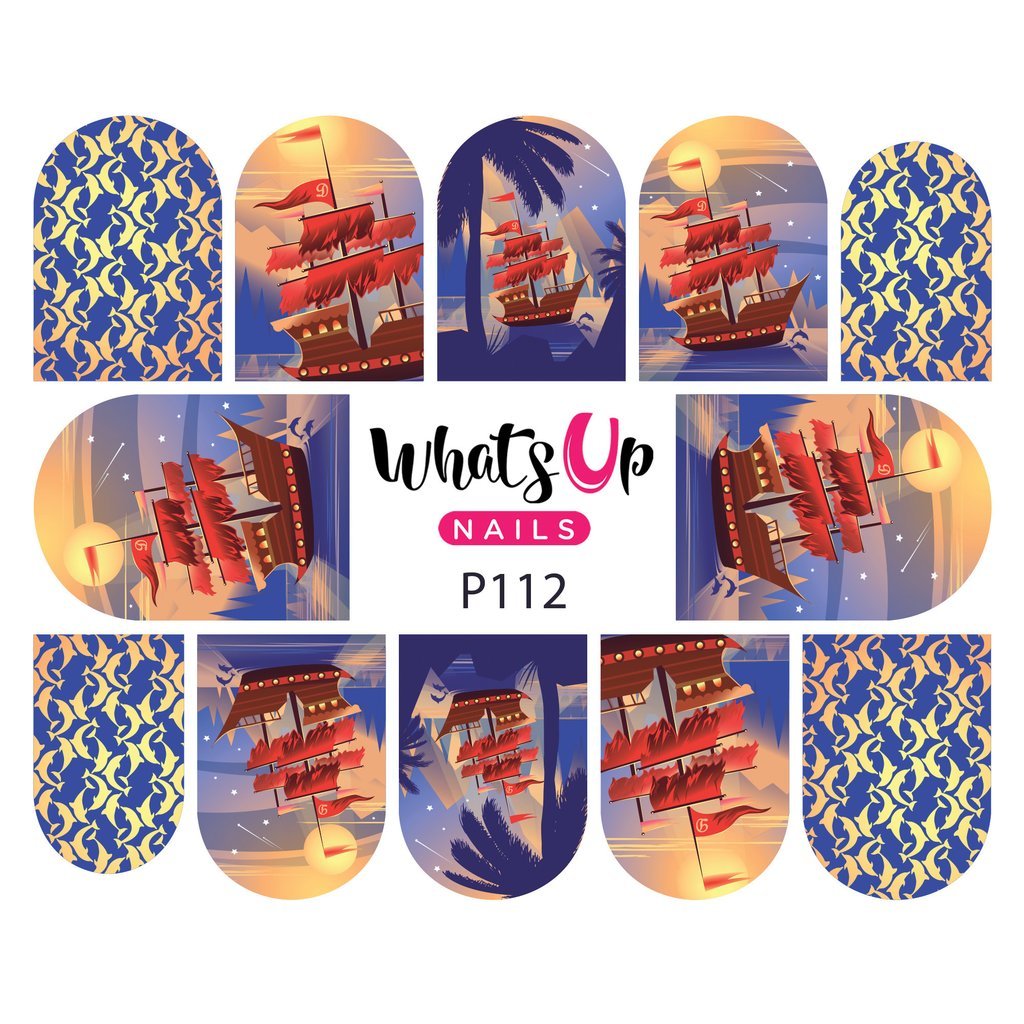 P112 Let’s Sea the World Water Decals Sliders for Nail Art Design