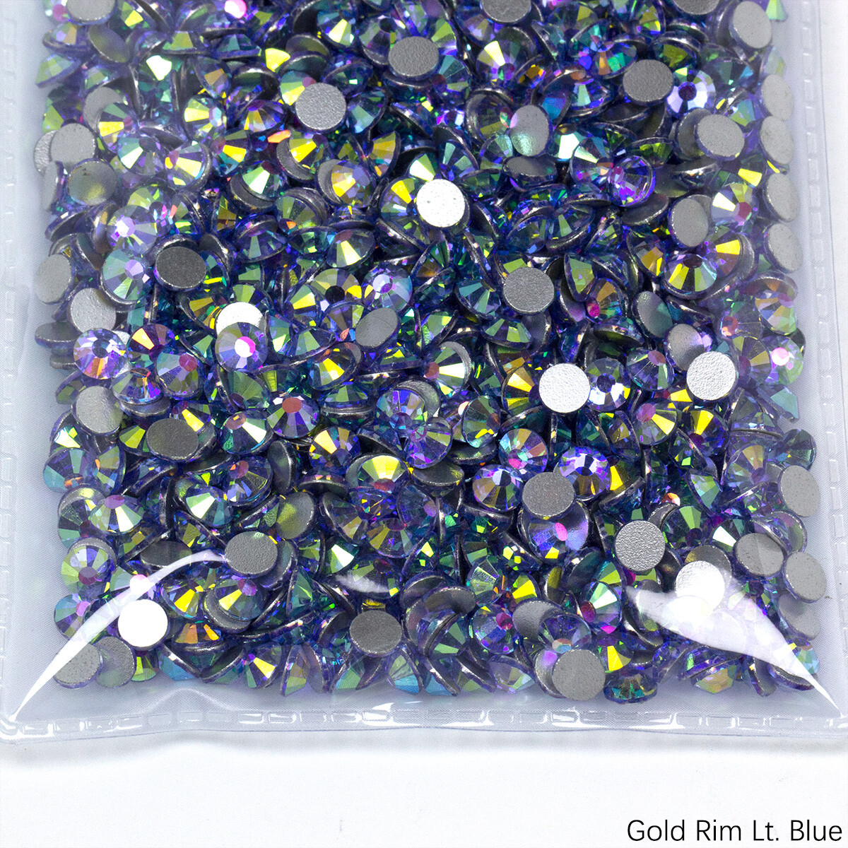 1440 Gold Rim Dazzle Flatback Rhinestones Glass Diamond DIY Crafts Art Deco Gems