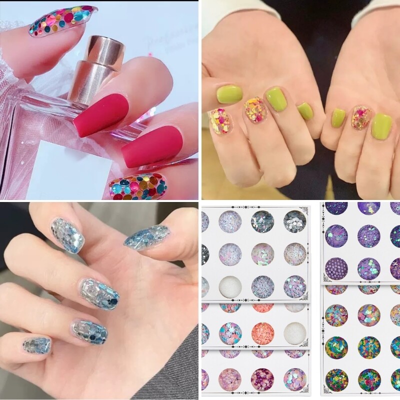 12Box 3D Charm Acrylic Butterfly Flower Bear Nails Art Decoration for Women