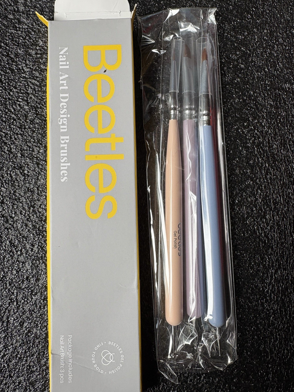 Beetles Nail Art Bundle 4 Piece Nail Art Brushes, Stamp Set, Cuticle Trimmer ..