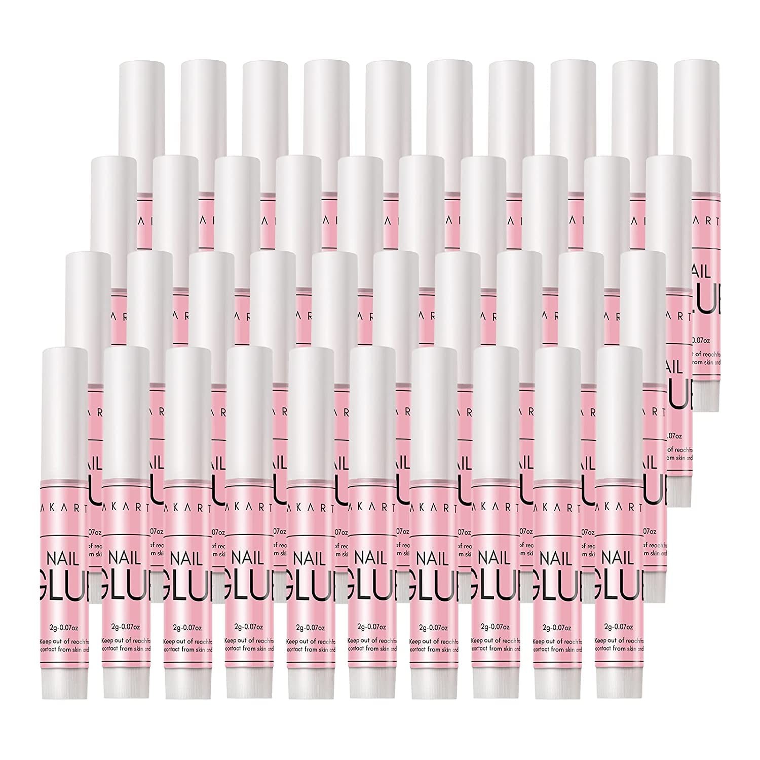 Makartt Super Strong Nail Glue for Acrylic Nails Press 40 Count (Pack of 1)