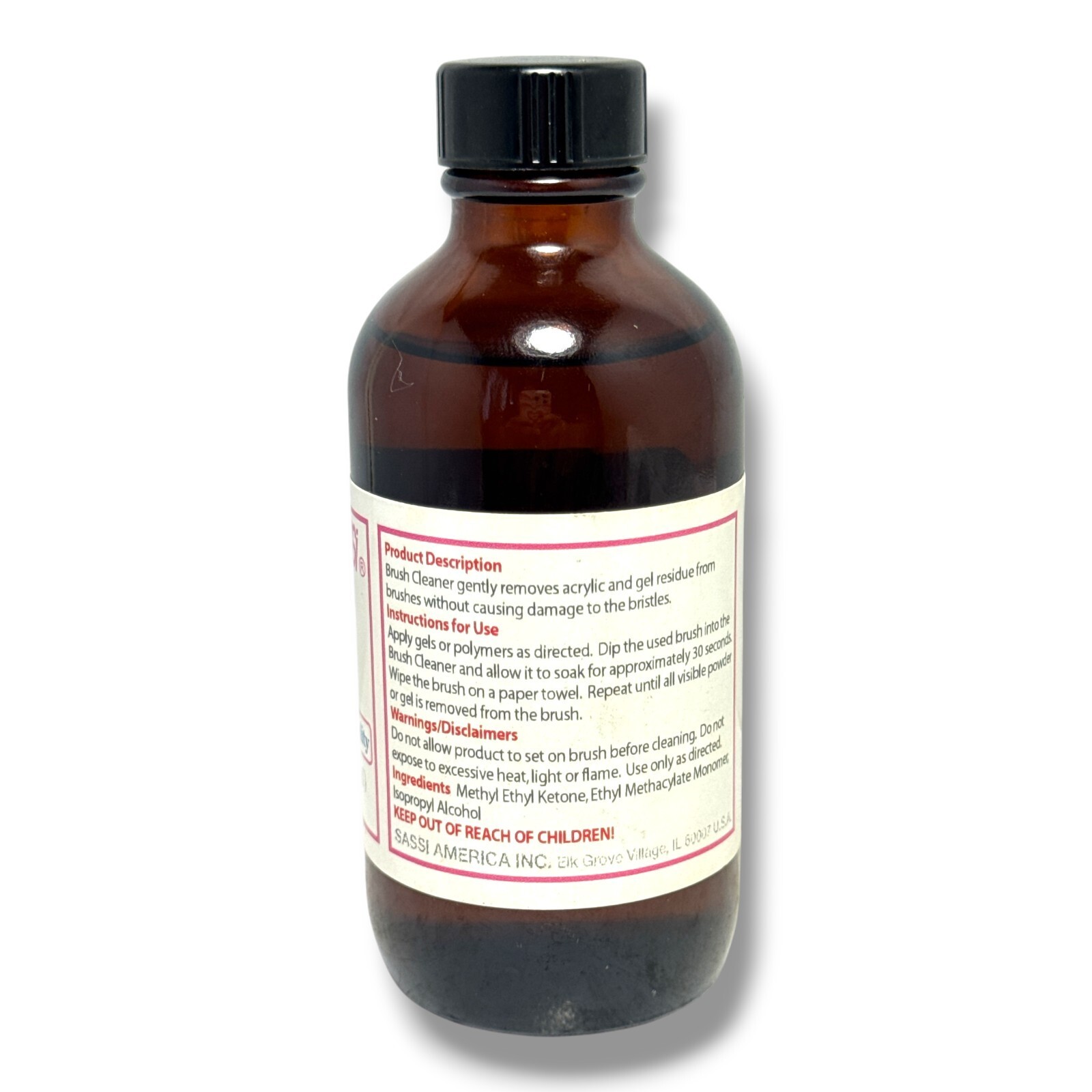 Sassi Brush Cleaner Professional Salon Quality 4oz./120ml New