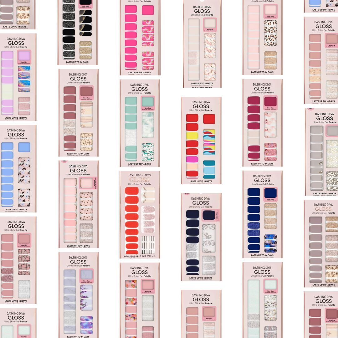 Dashing Diva Gloss Ultra Shine Gel Palette Nail Strips Manicure You Choose Style
