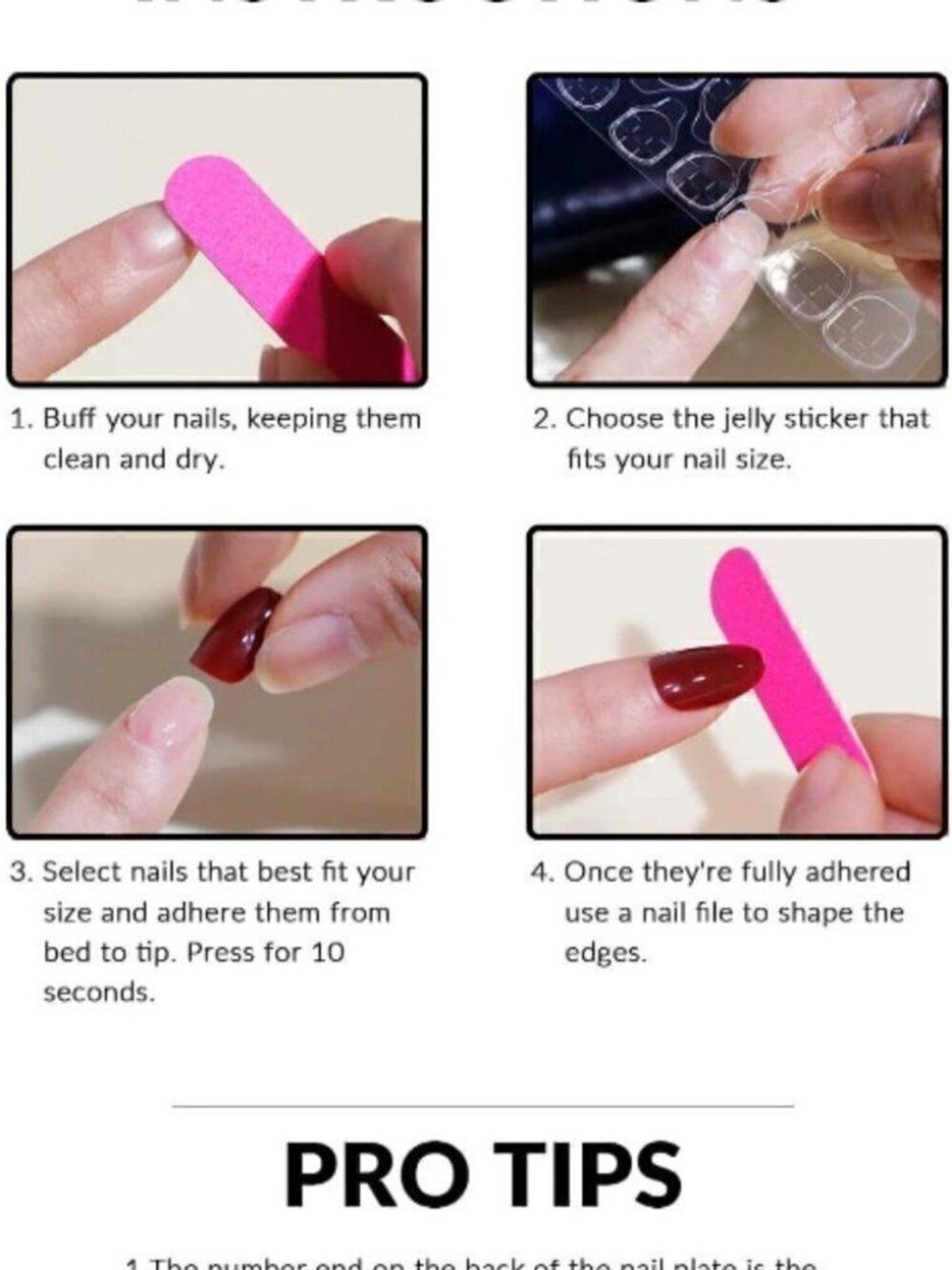 4 Box-24 pcs Medium Magic Press on Nail Tips Nude To Pink Gradient Lovely Heart