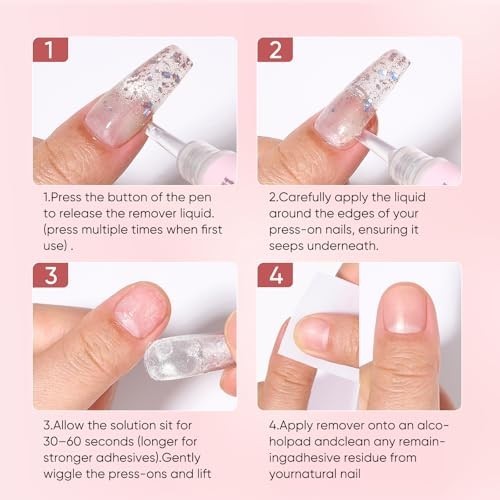 Nail Glue Remover Pen – Acetone-Free, Gentle Formula for Press-On & Fake Nails,