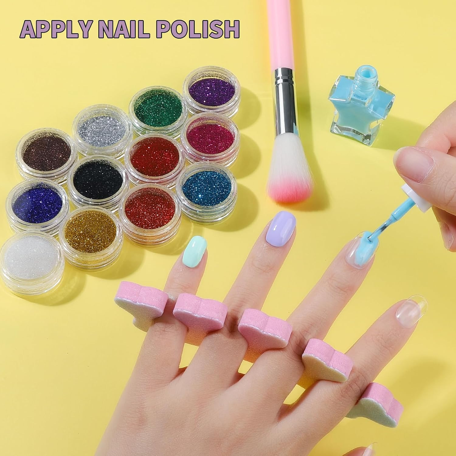Nail Kit for Girls, Press on Nails for Teens, Nail Polish Set for Girls, False N