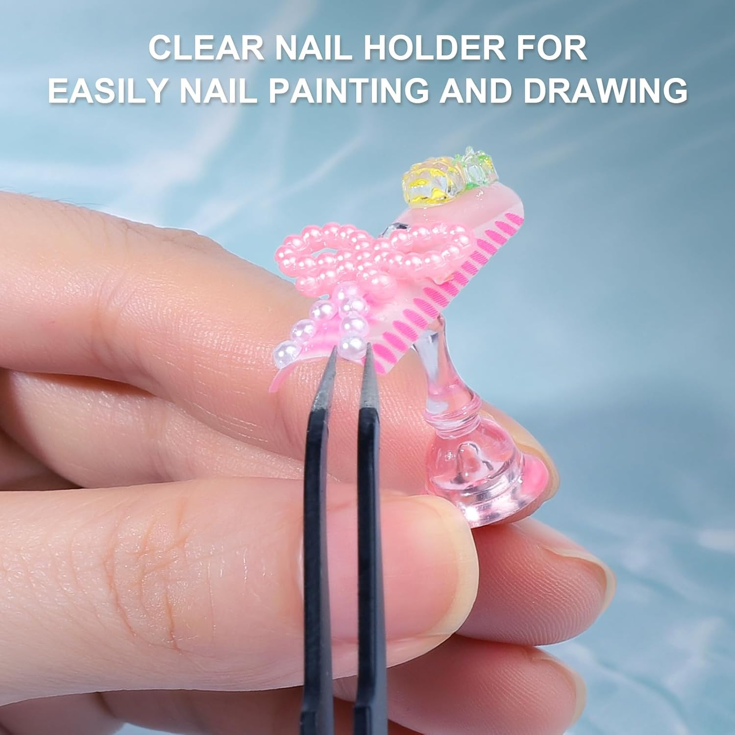 Fandamei Nail Stand,2 Set Nail Holder for Painting Nails,Nail Stand for Press On