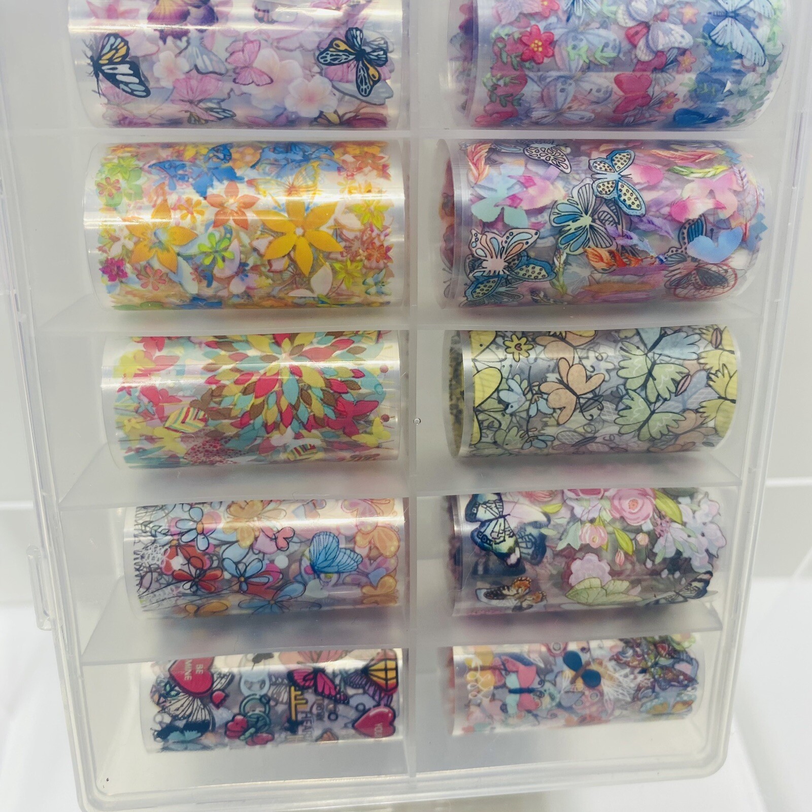 10 Rolls Nail Transfers Deco Art For Nails in Case Brand New