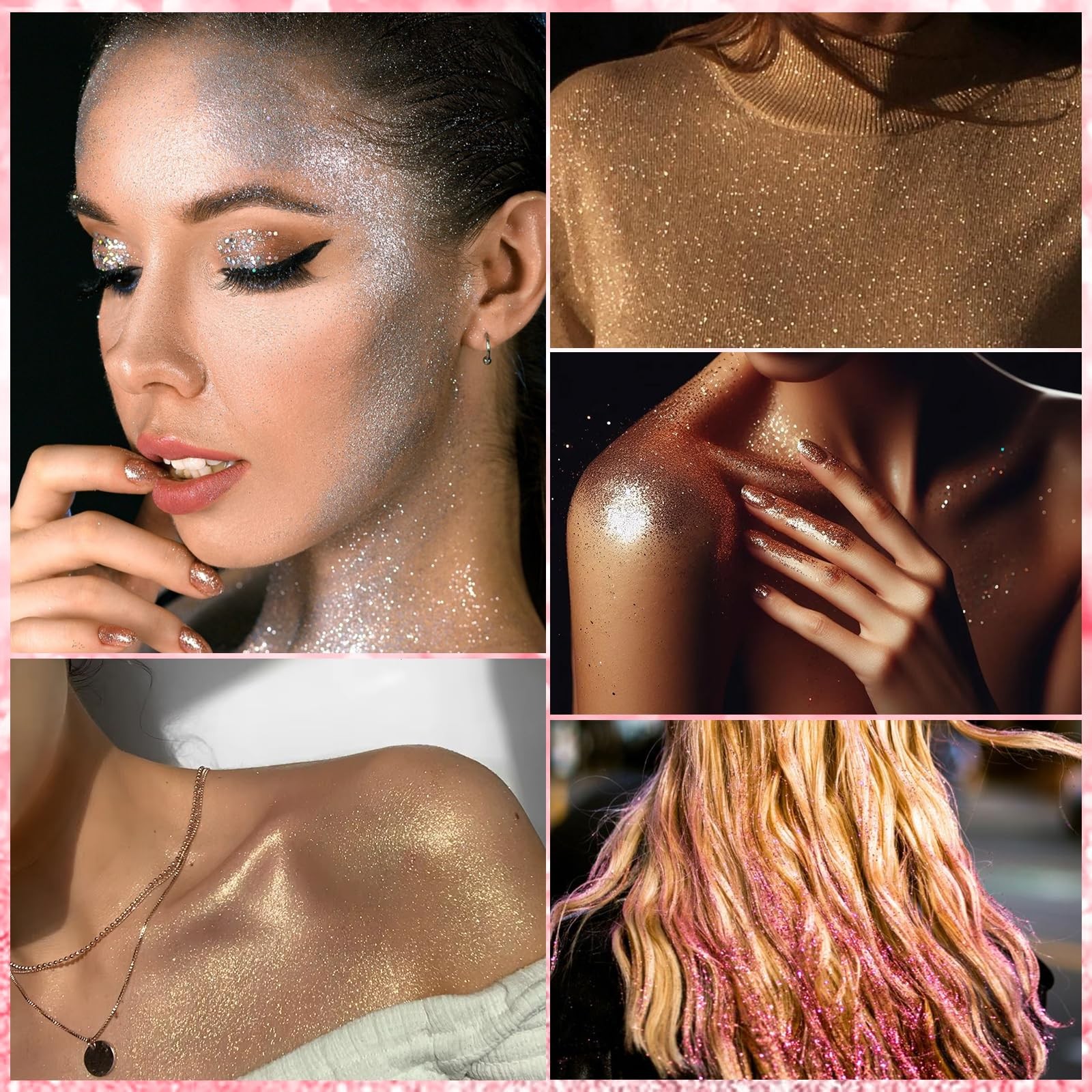 Body Glitter Spray, 30ML Shiny Spray for Body Hair Face Clothing, Highlighter…