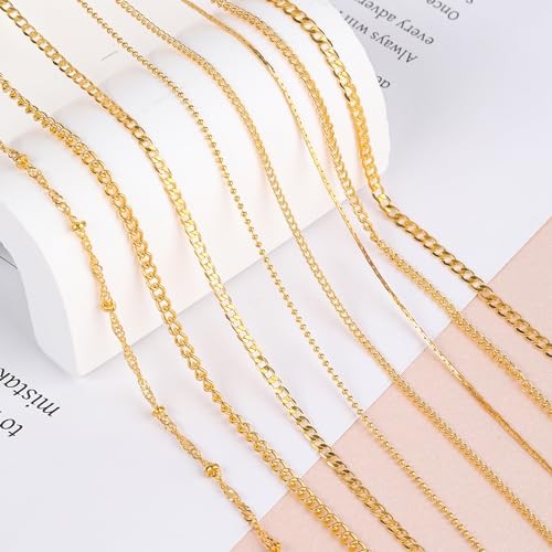 8 Strips Nail Art Chains Metal Chain Nail Charms Gold Nail Jewelry Chains 3D