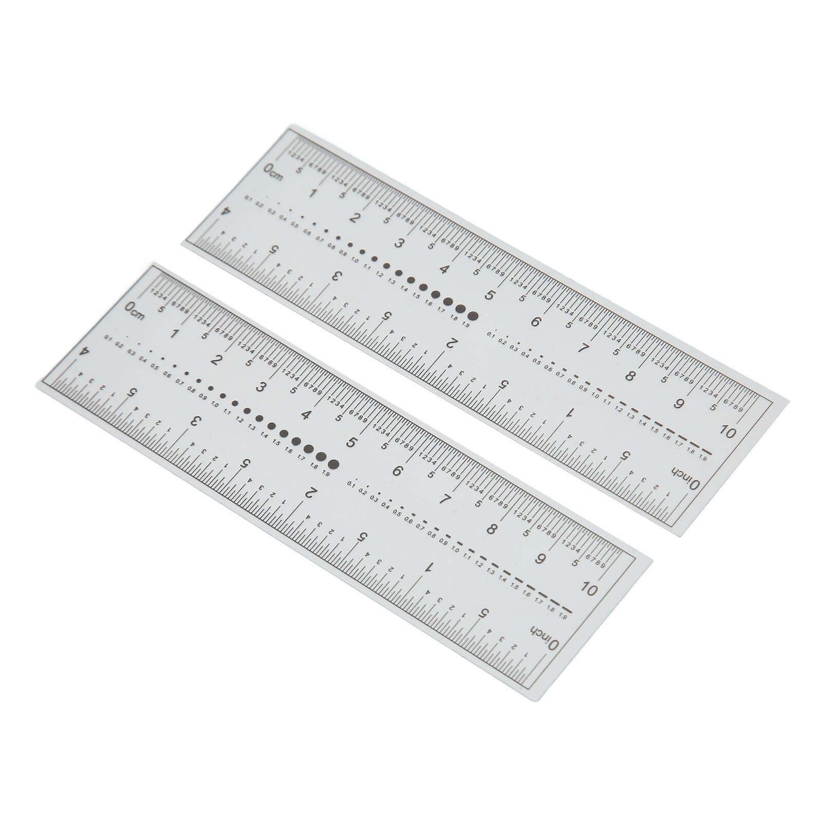 10PCS Fake Nails Measuring Ruler Professional Portable Transparent Nail Art PVC