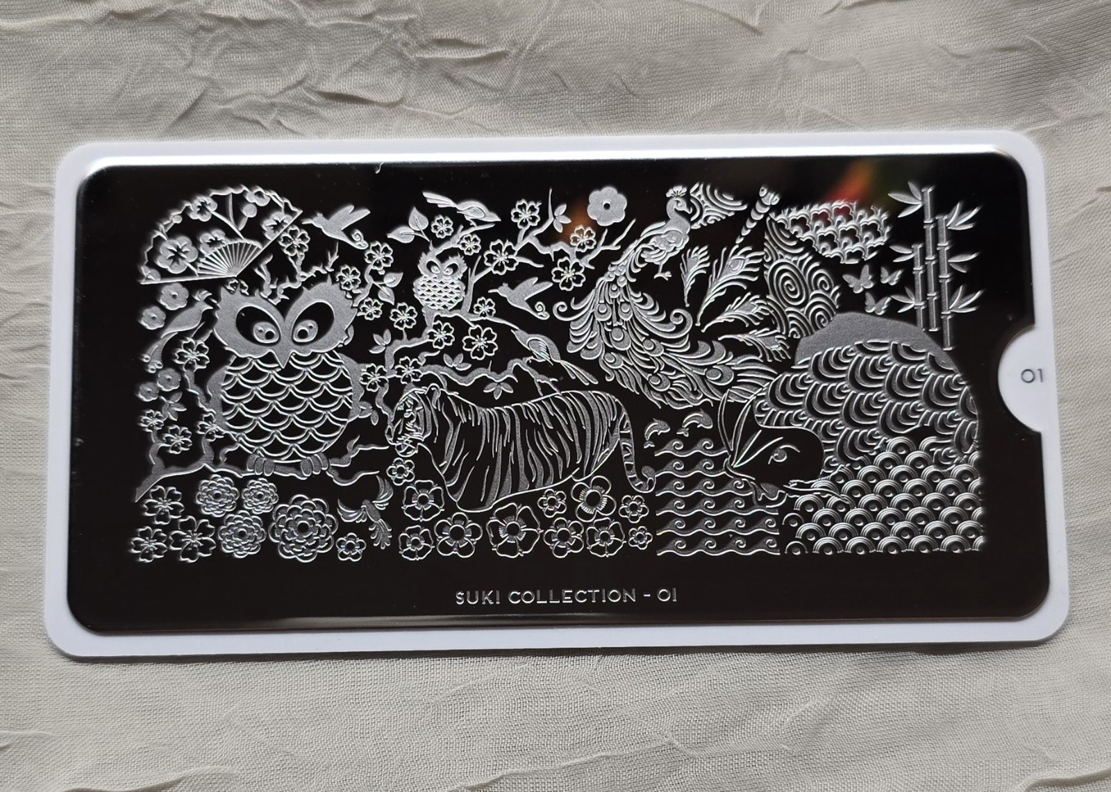 MoYou London Suki Collection 01 Nail Stamp Plate Swirl Peacock Owl Tiger Bamboo