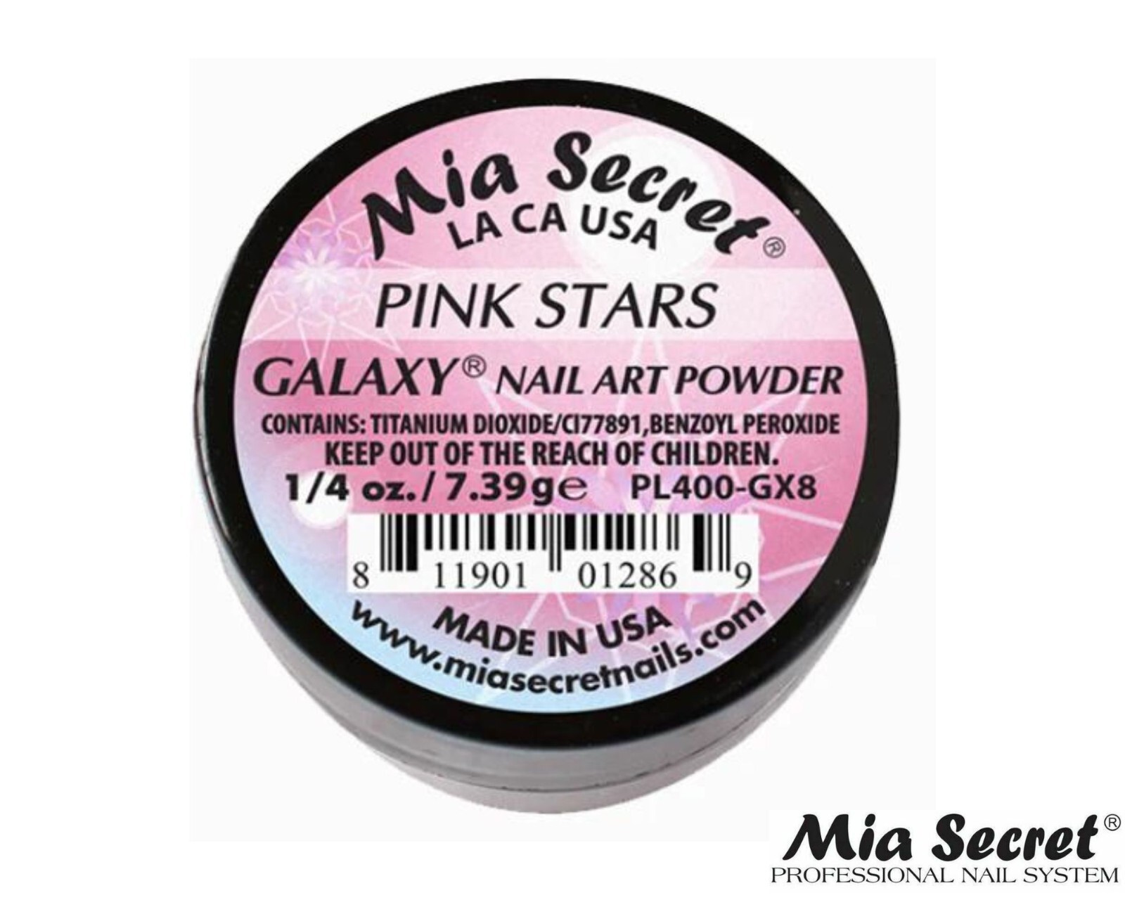 Mia Secret Nail Art Powder Galaxy Collection (PINK STARS) 1/4oz