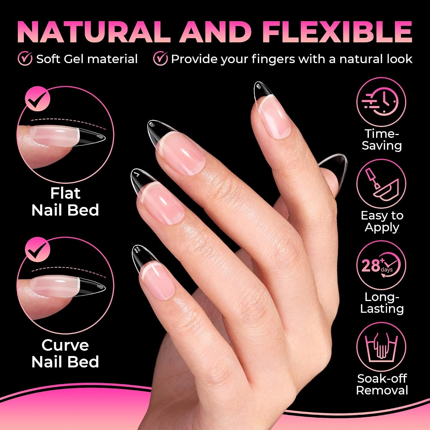 UNA GELLA Almond Nail Tips